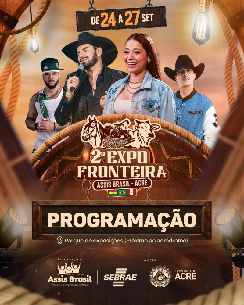 2ª Expo Fronteira reúne rodeio, shows nacionais e atividades do agronegócio em Assis Brasil